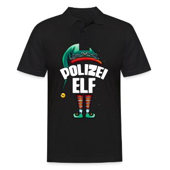 Polizist Polizei - Männer Poloshirt - Schwarz - Vorne - Kai (181cm)