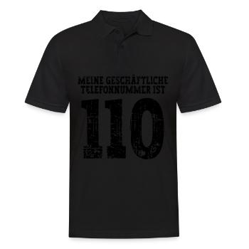 Polizist Polizei - Männer Poloshirt - Schwarz - Vorne - Kai (181cm)