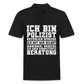 Ich Bin Polizist Polizei - Männer Poloshirt - Schwarz - Vorne - Kai (181cm)