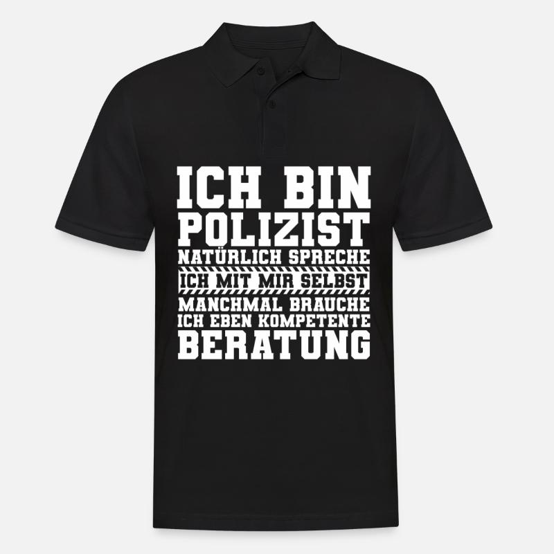 Ich Bin Polizist Polizei - Männer Poloshirt - Schwarz