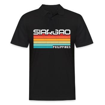 Vintage Holiday Trip Siargao Philippines Asia - Men's Polo Shirt - black - Front - Kai (181cm)