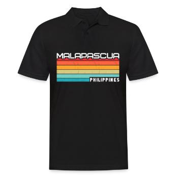 Vintage Urlaub Reise Malapascua Philippinen Asien - Männer Poloshirt - Schwarz - Vorne - Kai (181cm)