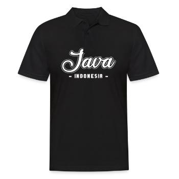 Vintage Urlaub Reise Java Indonesien Asien - Männer Poloshirt - Schwarz - Vorne - Kai (181cm)