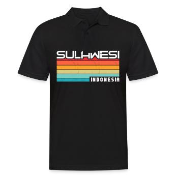 Vintage Holiday Trip Sulawesi Indonésie Asie - Polo Homme - noir - Devant - Kai (181cm)
