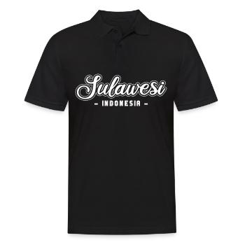 Vintage Urlaub Reise Sulawesi Indonesien Asien - Männer Poloshirt - Schwarz - Vorne - Kai (181cm)
