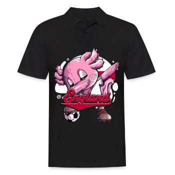 England Fußball - Männer Poloshirt - Schwarz - Vorne - Kai (181cm)