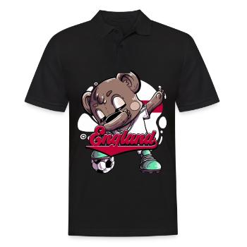 England Fußball - Männer Poloshirt - Schwarz - Vorne - Kai (181cm)