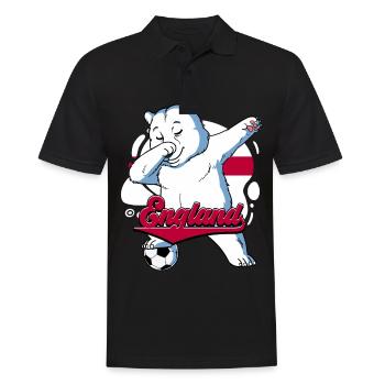 England Fußball - Männer Poloshirt - Schwarz - Vorne - Kai (181cm)