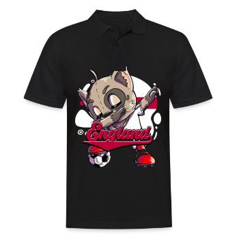 England Fußball - Männer Poloshirt - Schwarz - Vorne - Kai (181cm)