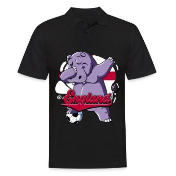 England Fußball - Männer Poloshirt - Schwarz - Vorne - Kai (181cm)