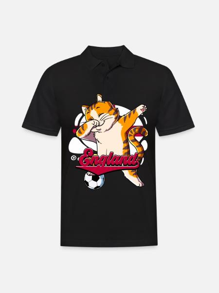 England Fußball - Männer Poloshirt - Schwarz