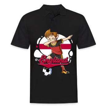 England Fußball - Männer Poloshirt - Schwarz - Vorne - Kai (181cm)
