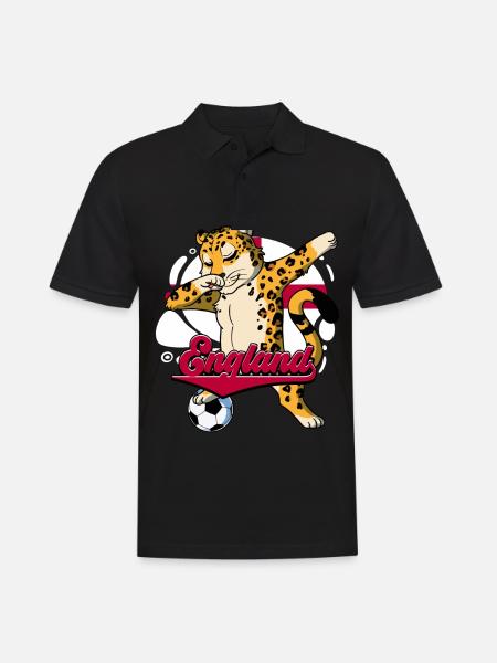 England Fußball - Männer Poloshirt - Schwarz
