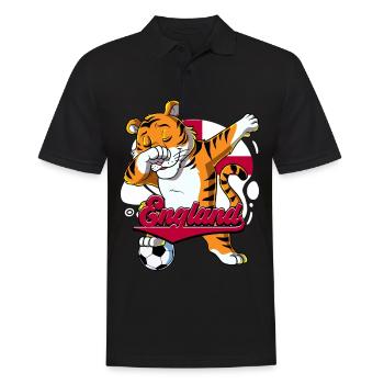 England Fußball - Männer Poloshirt - Schwarz - Vorne - Kai (181cm)