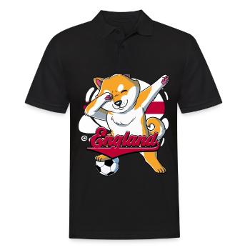 England Fußball - Männer Poloshirt - Schwarz - Vorne - Kai (181cm)
