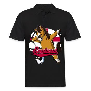 England Fußball - Männer Poloshirt - Schwarz - Vorne - Kai (181cm)