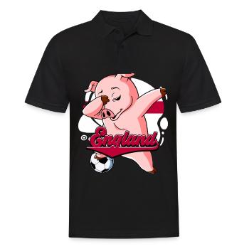 England Fußball - Männer Poloshirt - Schwarz - Vorne - Kai (181cm)