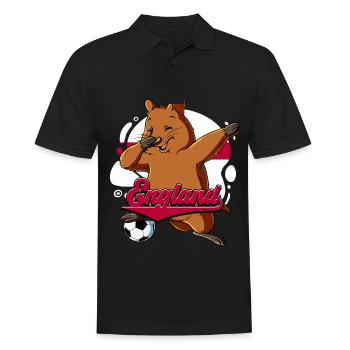 England Fußball - Männer Poloshirt - Schwarz - Vorne - Kai (181cm)