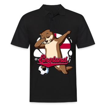 England Fußball - Männer Poloshirt - Schwarz - Vorne - Kai (181cm)