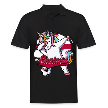 England Fußball - Männer Poloshirt - Schwarz - Vorne - Kai (181cm)
