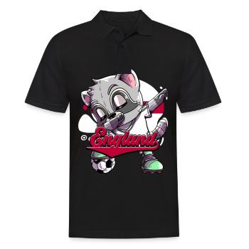 England Fußball - Männer Poloshirt - Schwarz - Vorne - Kai (181cm)