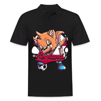 England Fußball - Männer Poloshirt - Schwarz - Vorne - Kai (181cm)