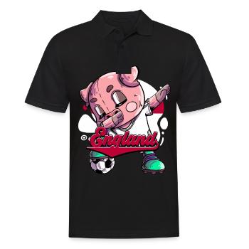 England Fußball - Männer Poloshirt - Schwarz - Vorne - Kai (181cm)