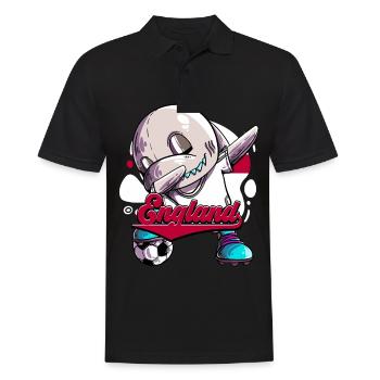 England Fußball - Männer Poloshirt - Schwarz - Vorne - Kai (181cm)