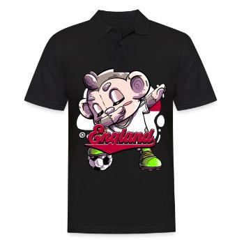England Fußball - Männer Poloshirt - Schwarz - Vorne - Kai (181cm)