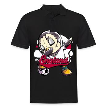 England Fußball - Männer Poloshirt - Schwarz - Vorne - Kai (181cm)