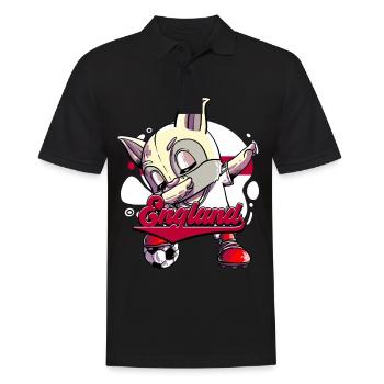 England Fußball - Männer Poloshirt - Schwarz - Vorne - Kai (181cm)