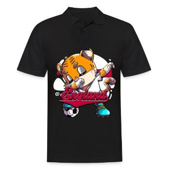 England Fußball - Männer Poloshirt - Schwarz - Vorne - Kai (181cm)