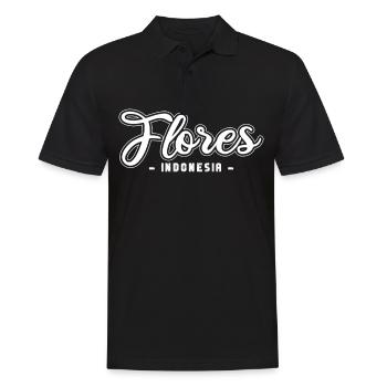 Vintage Holiday Trip Flores Indonésie Asie - Polo Homme - noir - Devant - Kai (181cm)