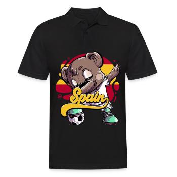Spanien Fußball - Männer Poloshirt - Schwarz - Vorne - Kai (181cm)