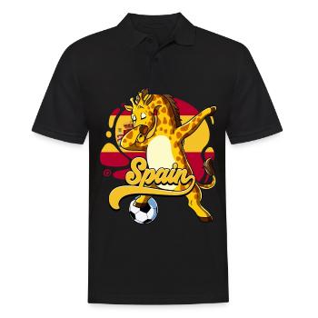 Spanien Fußball - Männer Poloshirt - Schwarz - Vorne - Kai (181cm)