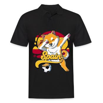 Spanien Fußball - Männer Poloshirt - Schwarz - Vorne - Kai (181cm)