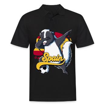 Spanien Fußball - Männer Poloshirt - Schwarz - Vorne - Kai (181cm)