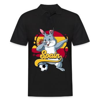 Spanien Fußball - Männer Poloshirt - Schwarz - Vorne - Kai (181cm)
