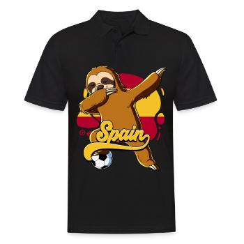 Spanien Fußball - Männer Poloshirt - Schwarz - Vorne - Kai (181cm)