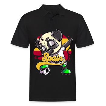 Spanien Fußball - Männer Poloshirt - Schwarz - Vorne - Kai (181cm)