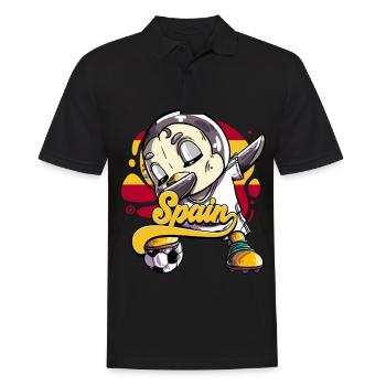 Spanien Fußball - Männer Poloshirt - Schwarz - Vorne - Kai (181cm)