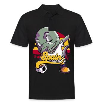 Spanien Fußball - Männer Poloshirt - Schwarz - Vorne - Kai (181cm)