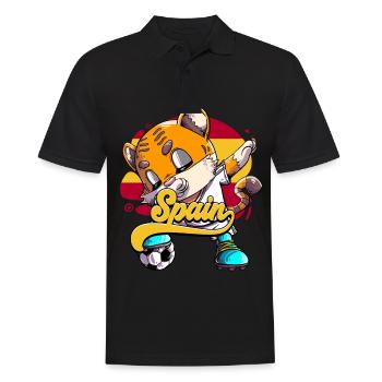 Spanien Fußball - Männer Poloshirt - Schwarz - Vorne - Kai (181cm)