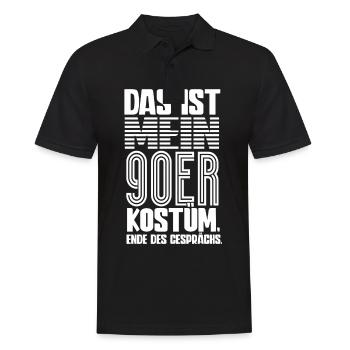 Das Ist Mein 90er Kostüm 90er Jahre - Männer Poloshirt - Schwarz - Vorne - Kai (181cm)