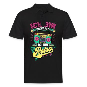 Ich Bin Nicht Alt Ich Bin Retro 90er Jahre - Männer Poloshirt - Schwarz - Vorne - Kai (181cm)