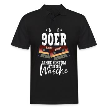 Mein 90er Kostüm Ist In Der Wäsche 90er Jahre - Männer Poloshirt - Schwarz - Vorne - Kai (181cm)
