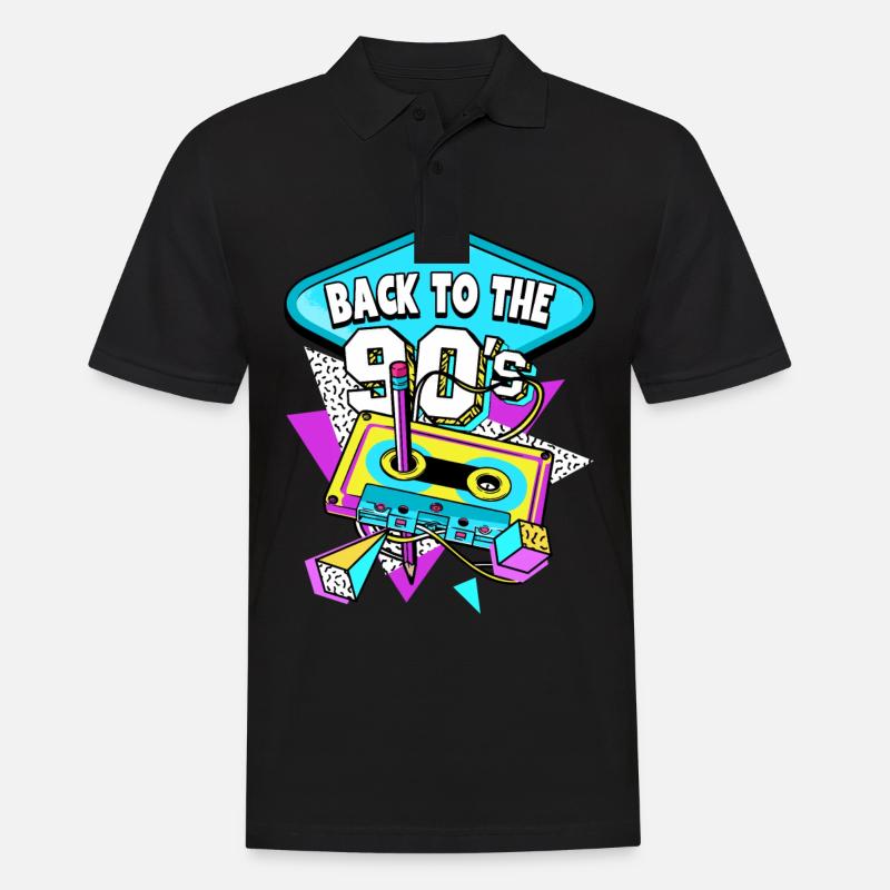 90'erne tilbage til 90'erne - Herre poloshirt - sort
