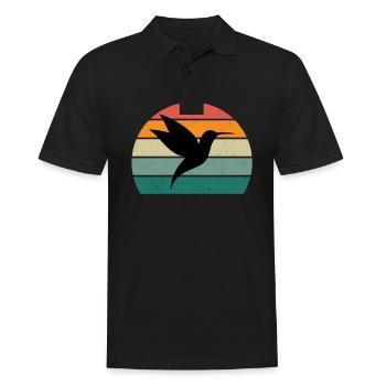Hummingbirds fast wings flapping wings long schna - Men's Polo Shirt - black - Front - Kai (181cm)
