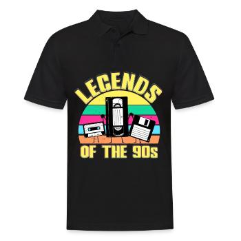 nineties - Men's Polo Shirt - black - Front - Kai (181cm)