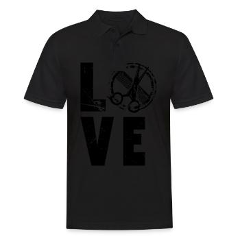 Love Friseurin - Männer Poloshirt - Schwarz - Vorne - Kai (181cm)
